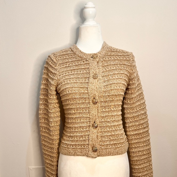LOFT Women's Tan Cardigan Sweater - Picture 6 of 10
